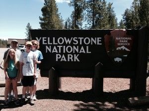 Swain family in Yellowstone